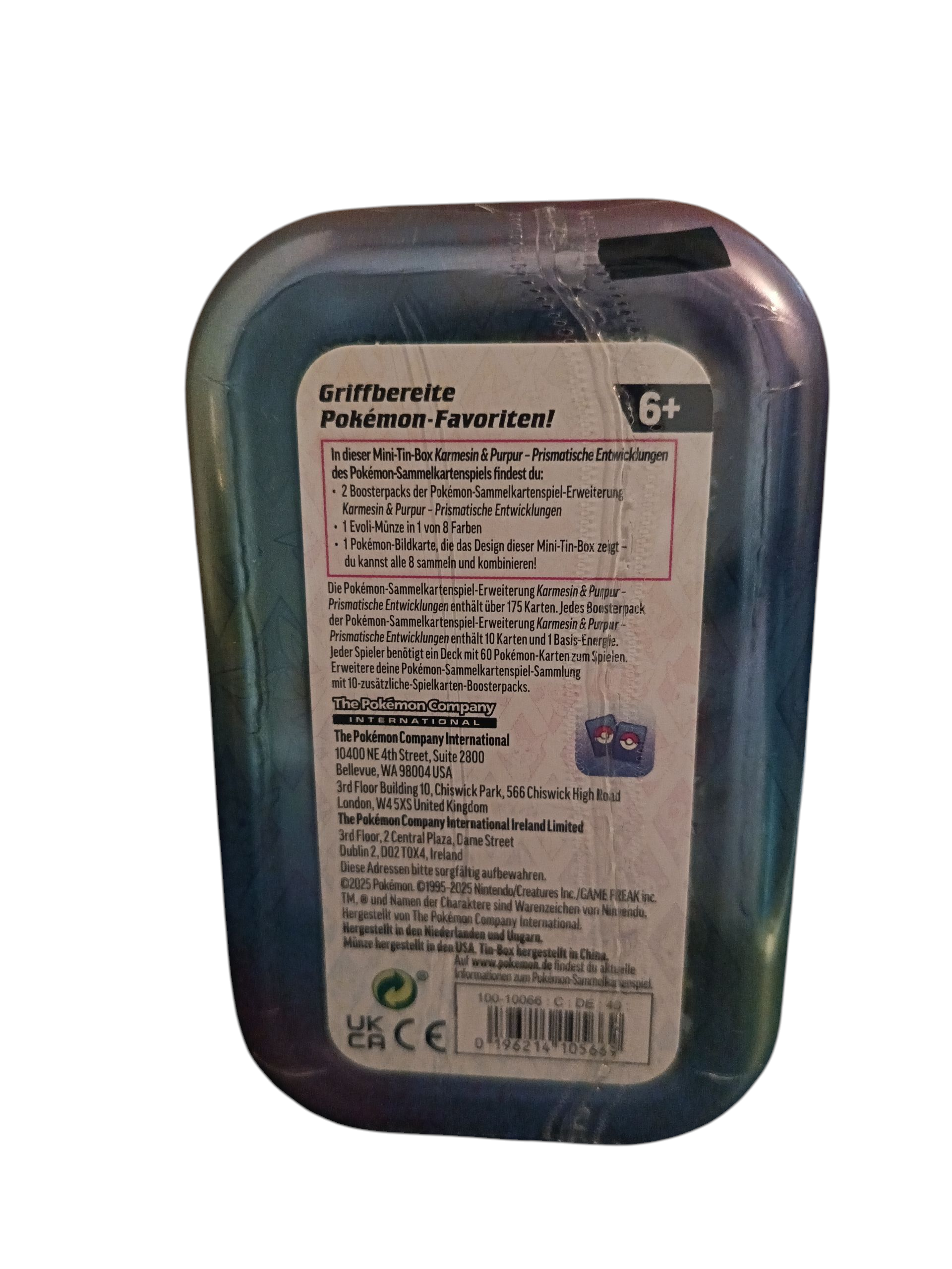 Pokemon Karmesin&Purpur "Prismatische Entwicklung" Mini Tin DE