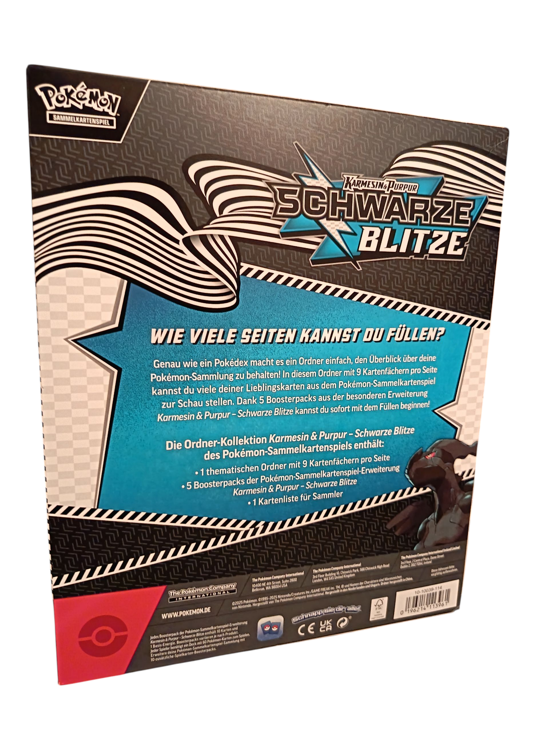 Pokemon Karmesin &Purpur "Schwarze Blitze" Binder Collection