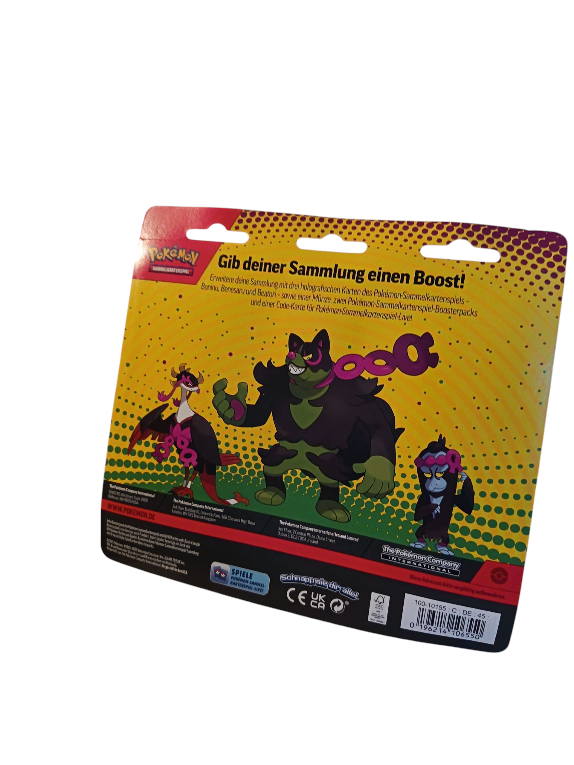 Pokemon Boosterblister&Promokarten+Sammelmünze