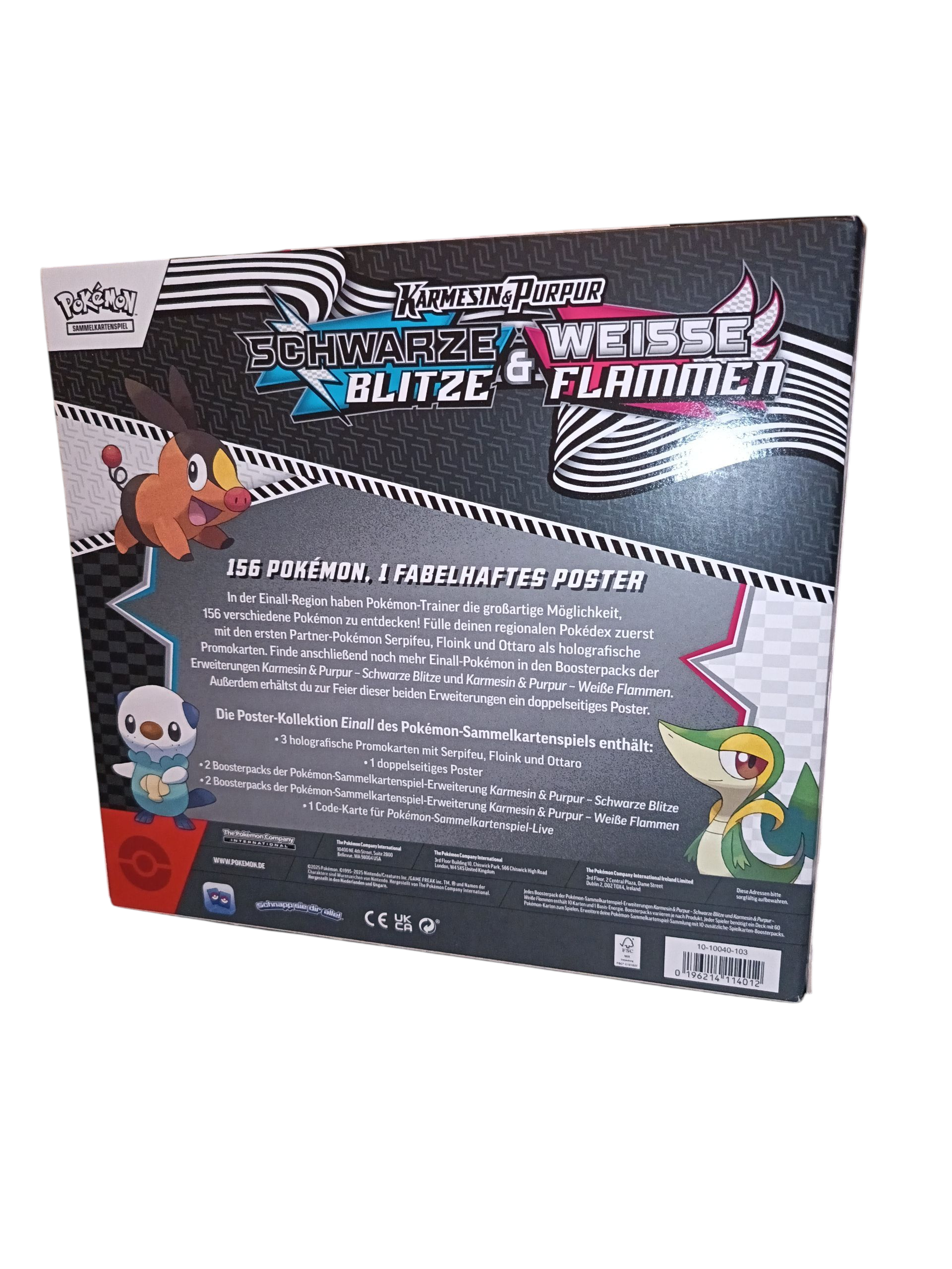 Pokemon "Schwarze Blitze&WeisseFlammen" Poster   Collection